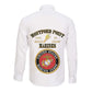 Montford Point Marines Long Sleeve Button Shirt African American Heroes White - African Pride