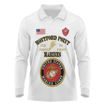 Montford Point Marines Long Sleeve Polo Shirt African American Heroes White - African Pride
