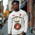 Montford Point Marines Long Sleeve Shirt African American Heroes White - African Pride