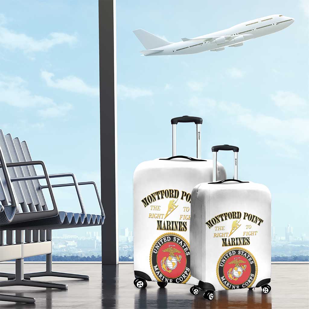 Montford Point Marines Luggage Cover African American Heroes White - African Pride