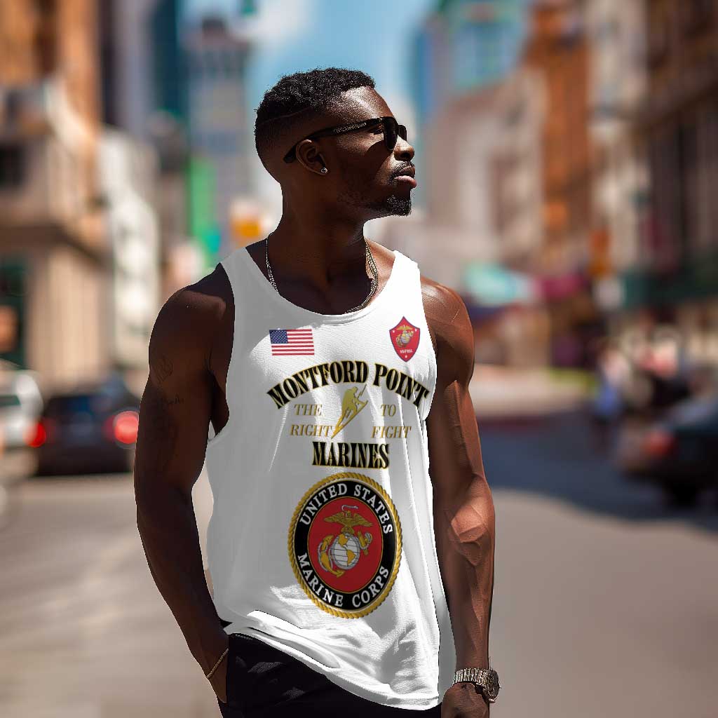 Montford Point Marines Men Tank Top African American Heroes White - African Pride
