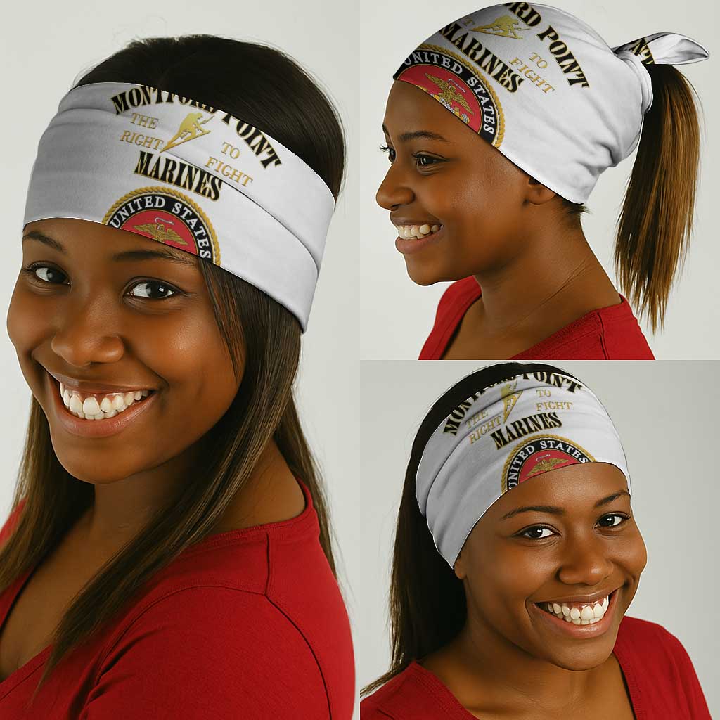 Montford Point Marines Neck Gaiter African American Heroes White - African Pride