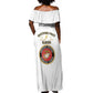 Montford Point Marines Off Shoulder Maxi Dress African American Heroes White - African Pride