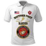 Montford Point Marines Polo Shirt African American Heroes White - African Pride