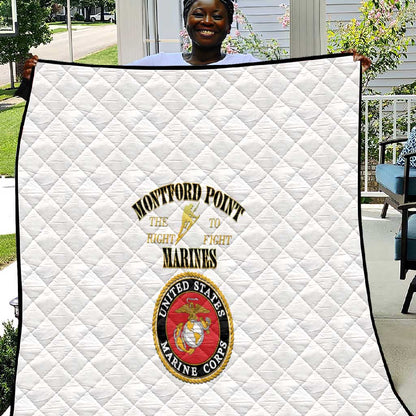 Montford Point Marines Quilt African American Heroes White - African Pride