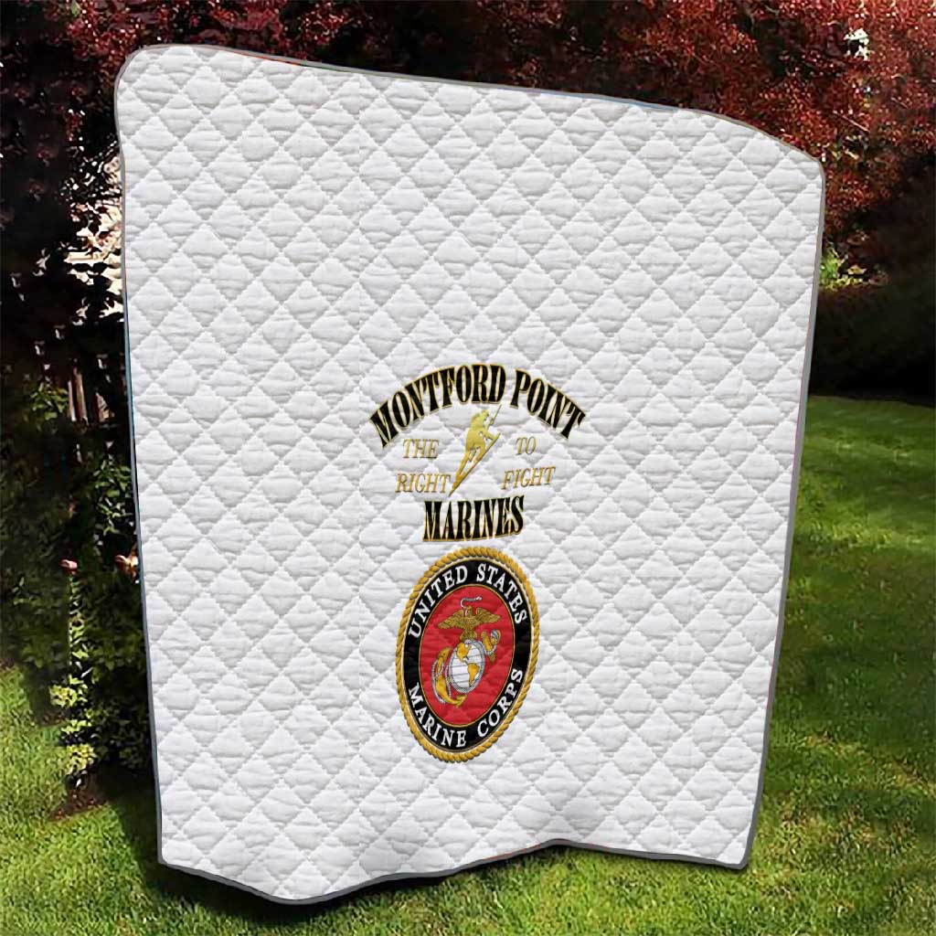 Montford Point Marines Quilt African American Heroes White - African Pride
