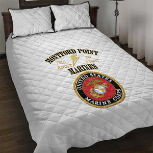 Montford Point Marines Quilt Bed Set African American Heroes White - African Pride