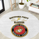 Montford Point Marines Round Carpet African American Heroes White - African Pride