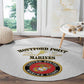 Montford Point Marines Round Carpet African American Heroes White - African Pride