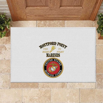 Montford Point Marines Rubber Doormat African American Heroes White - African Pride