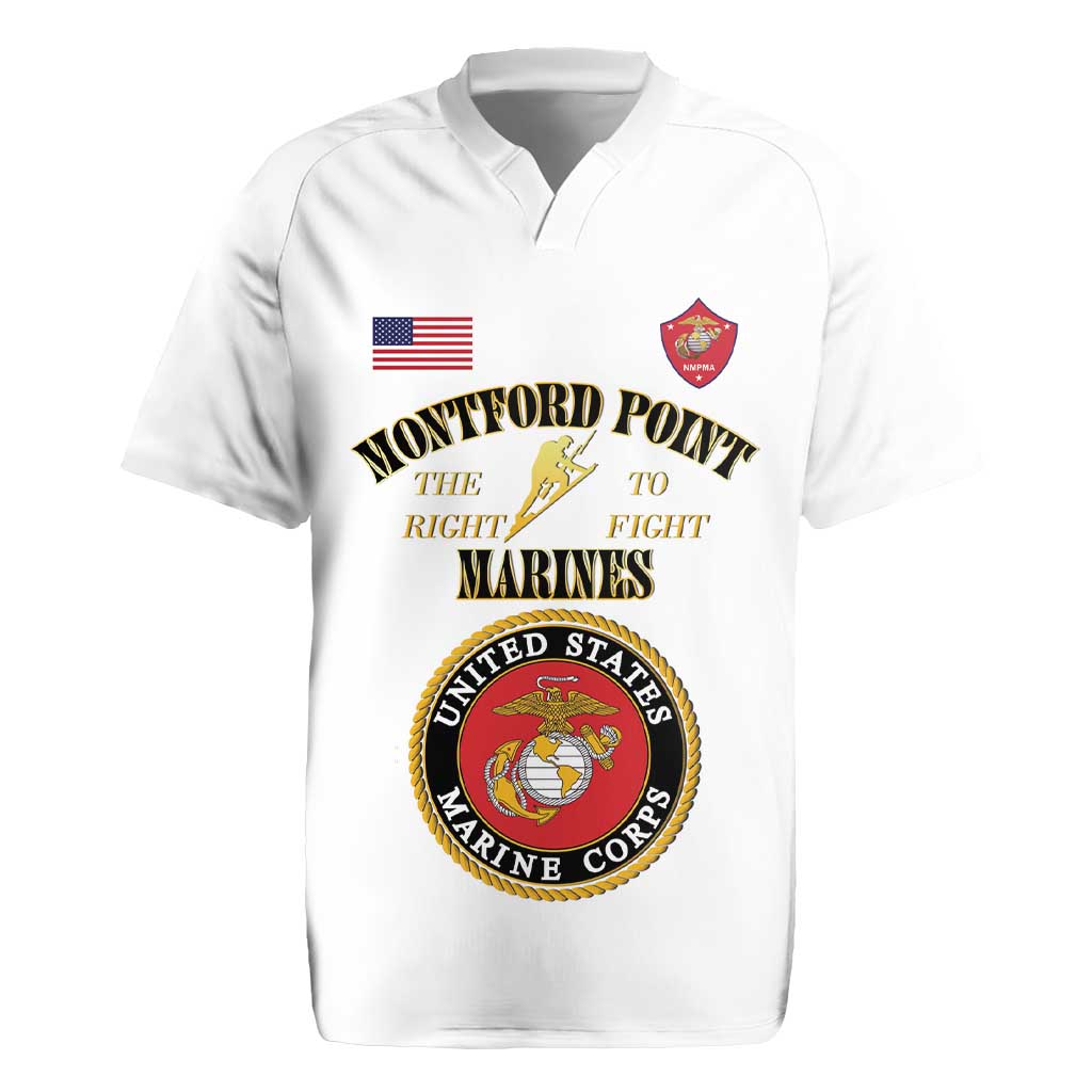 Montford Point Marines Rugby Jersey African American Heroes White - African Pride