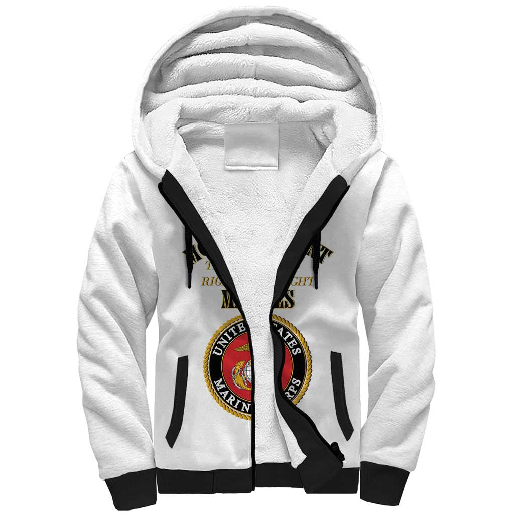 Montford Point Marines Sherpa Hoodie African American Heroes White - African Pride