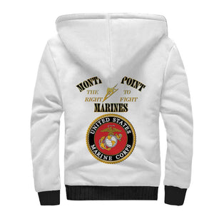 Montford Point Marines Sherpa Hoodie African American Heroes White - African Pride