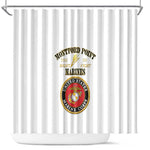 Montford Point Marines Shower Curtain African American Heroes White - African Pride