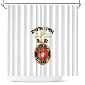 Montford Point Marines Shower Curtain African American Heroes White - African Pride