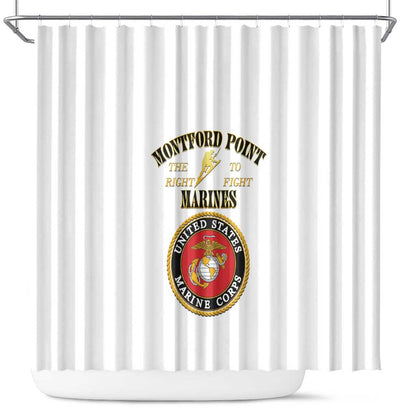 Montford Point Marines Shower Curtain African American Heroes White - African Pride