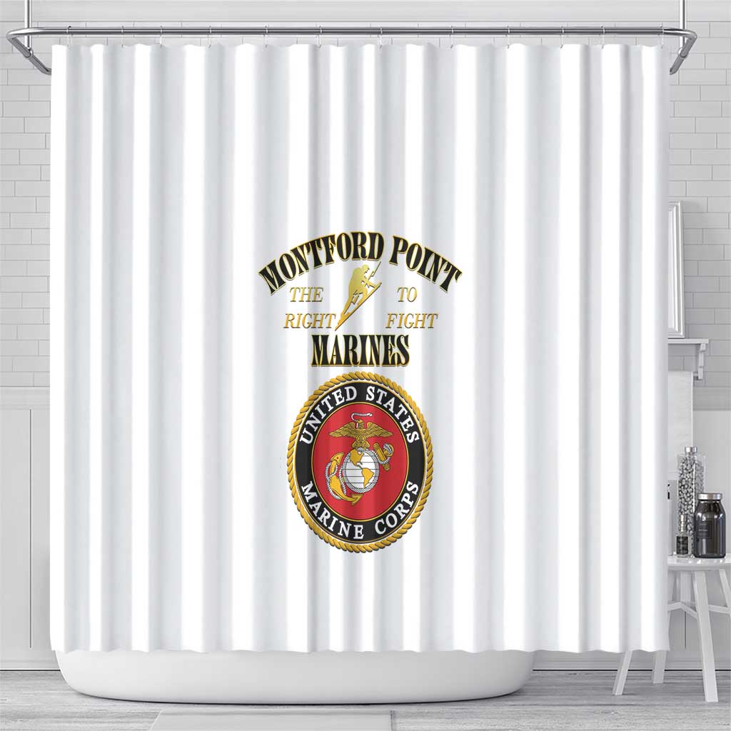 Montford Point Marines Shower Curtain African American Heroes White - African Pride