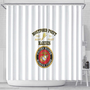 Montford Point Marines Shower Curtain African American Heroes White - African Pride