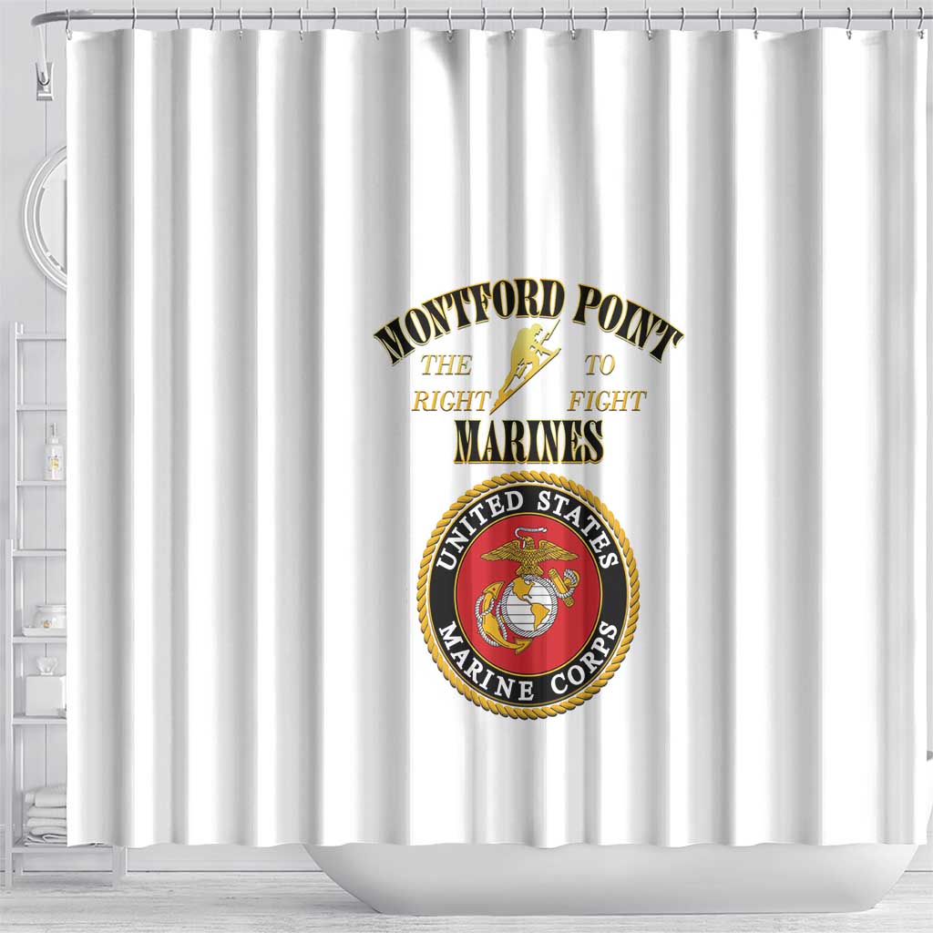 Montford Point Marines Shower Curtain African American Heroes White - African Pride