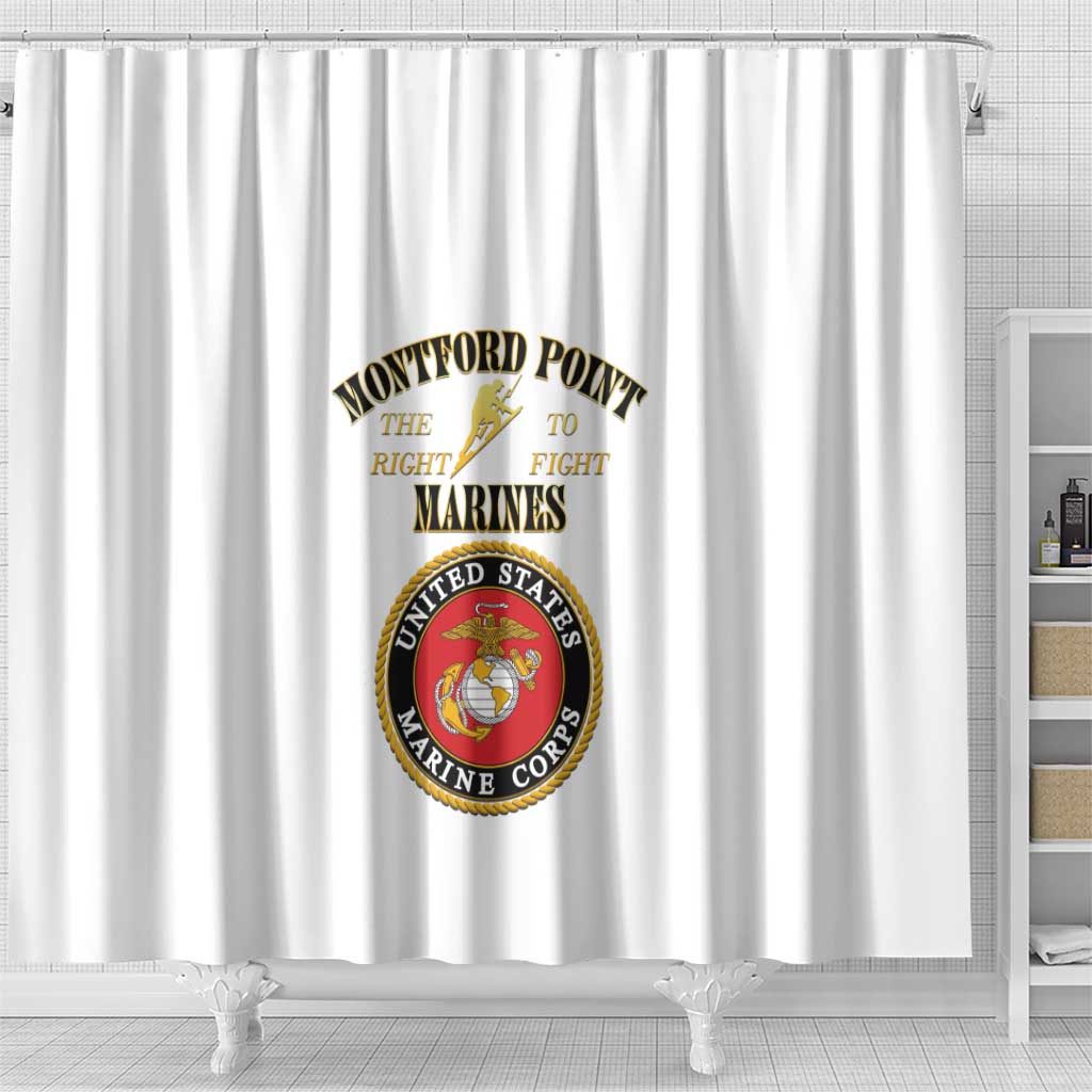 Montford Point Marines Shower Curtain African American Heroes White - African Pride