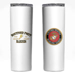 Montford Point Marines Skinny Tumbler African American Heroes White - African Pride