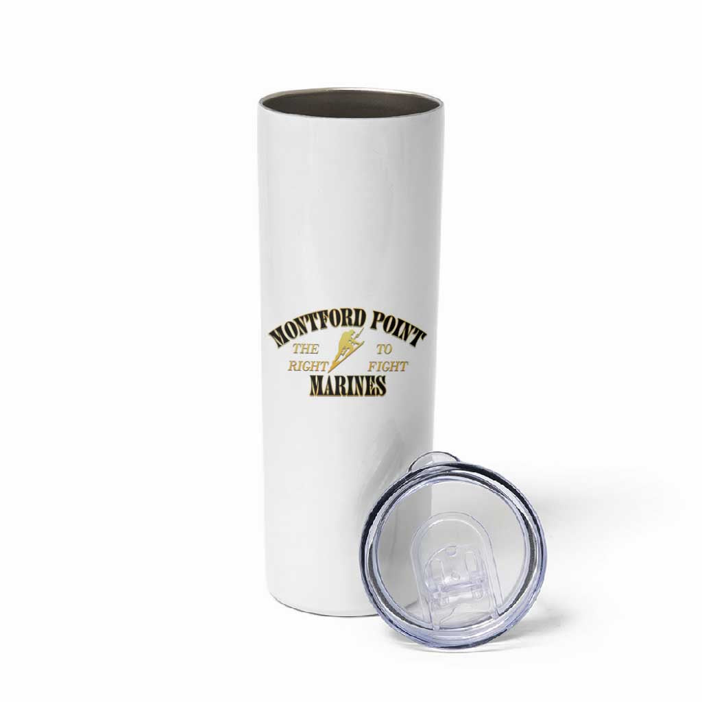 Montford Point Marines Skinny Tumbler African American Heroes White - African Pride