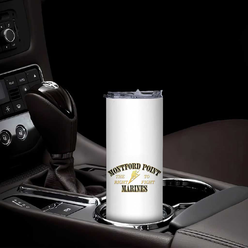 Montford Point Marines Skinny Tumbler African American Heroes White - African Pride