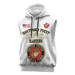 Montford Point Marines Sleeveless Hoodie African American Heroes White - African Pride