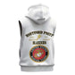 Montford Point Marines Sleeveless Zip Hoodie African American Heroes White - African Pride