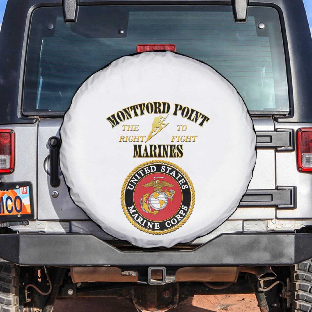 Montford Point Marines Spare Tire Cover African American Heroes White - African Pride
