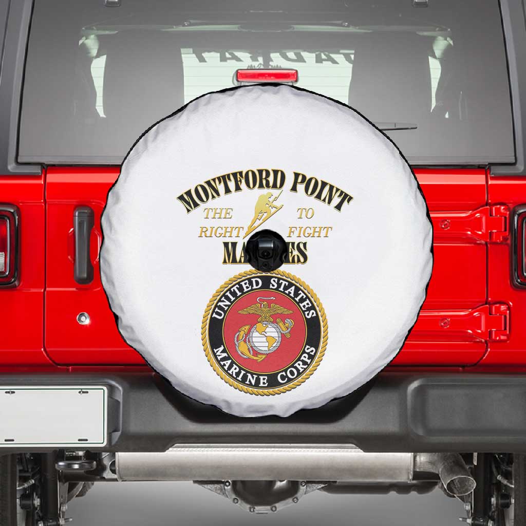 Montford Point Marines Spare Tire Cover African American Heroes White - African Pride