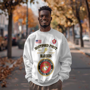 Montford Point Marines Sweatshirt African American Heroes White - African Pride
