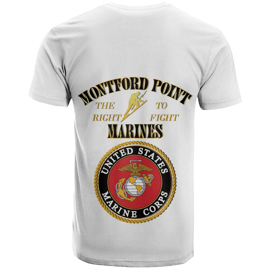 Montford Point Marines T shirt African American Heroes White - African Pride