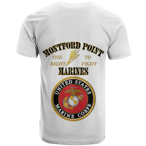 Montford Point Marines T shirt African American Heroes White - African Pride
