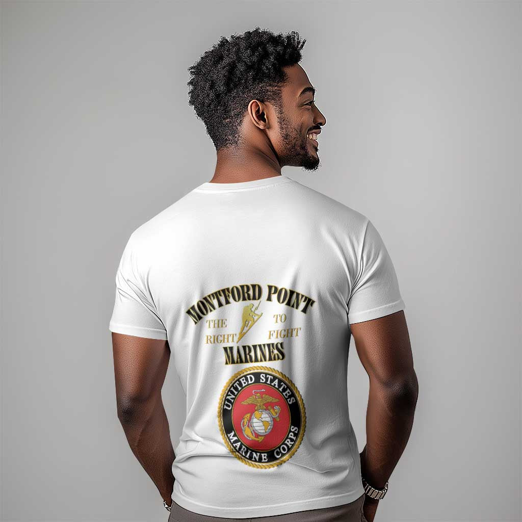 Montford Point Marines T shirt African American Heroes White - African Pride
