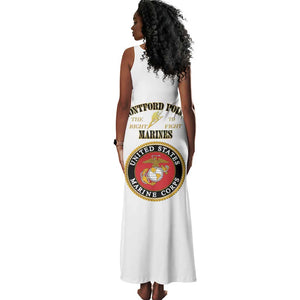 Montford Point Marines Tank Maxi Dress African American Heroes White - African Pride