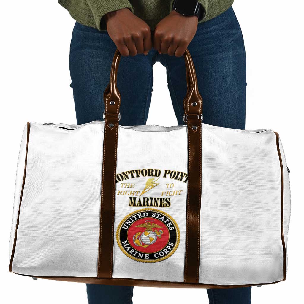 African American Marine Corps Legacy Travel Bag Montford Point Heritage White