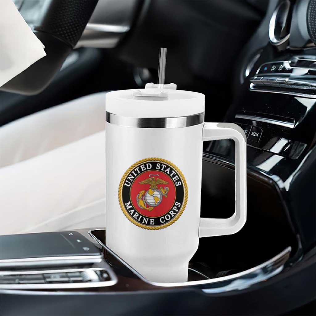 Montford Point Marines Tumbler With Handle African American Heroes White - African Pride