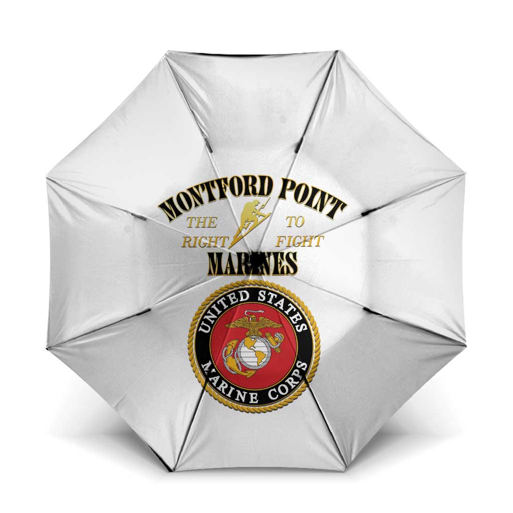 African American Marine Corps Legacy Umbrella Montford Point Heritage White