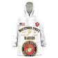 Montford Point Marines Wearable Blanket Hoodie African American Heroes White - African Pride