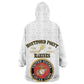 Montford Point Marines Wearable Blanket Hoodie African American Heroes White - African Pride
