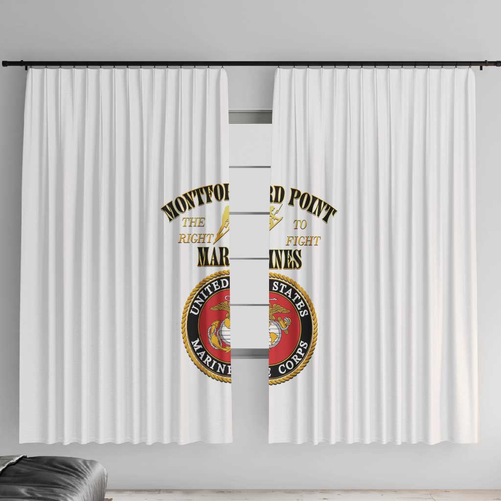Montford Point Marines Window Curtain African American Heroes White - African Pride