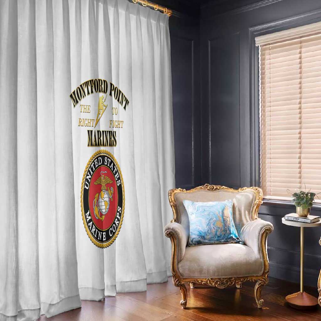 Montford Point Marines Window Curtain African American Heroes White - African Pride
