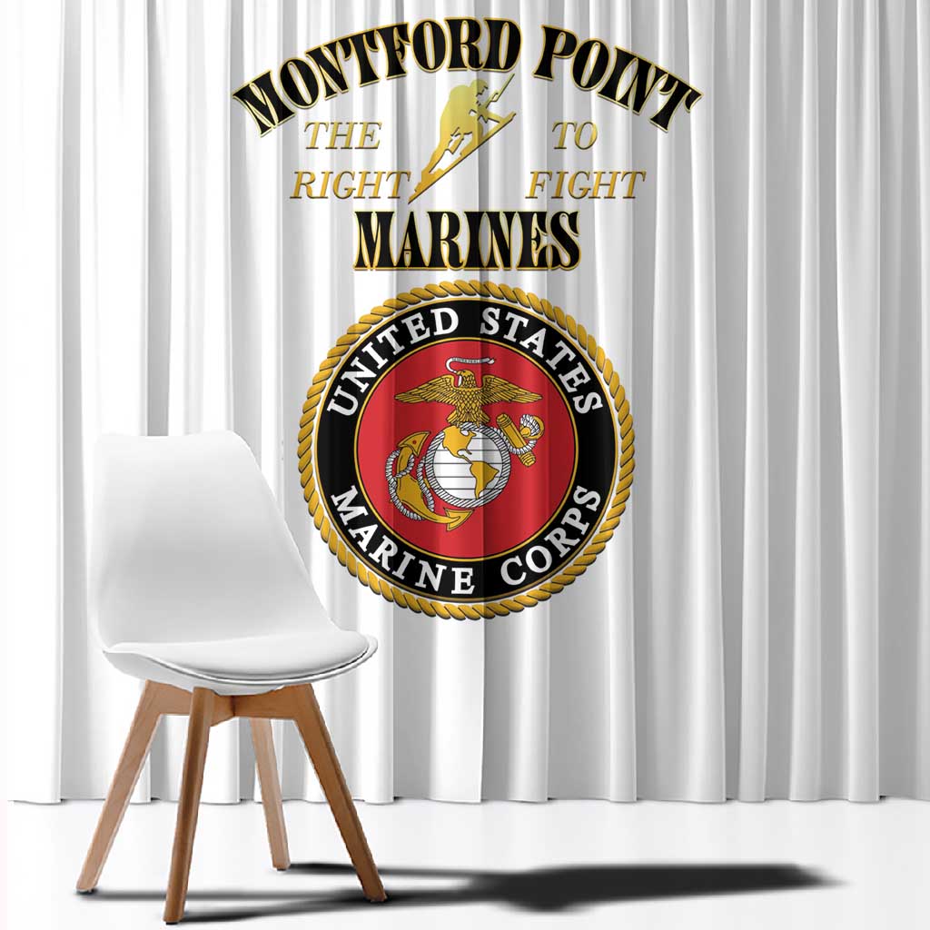 Montford Point Marines Window Curtain African American Heroes White - African Pride