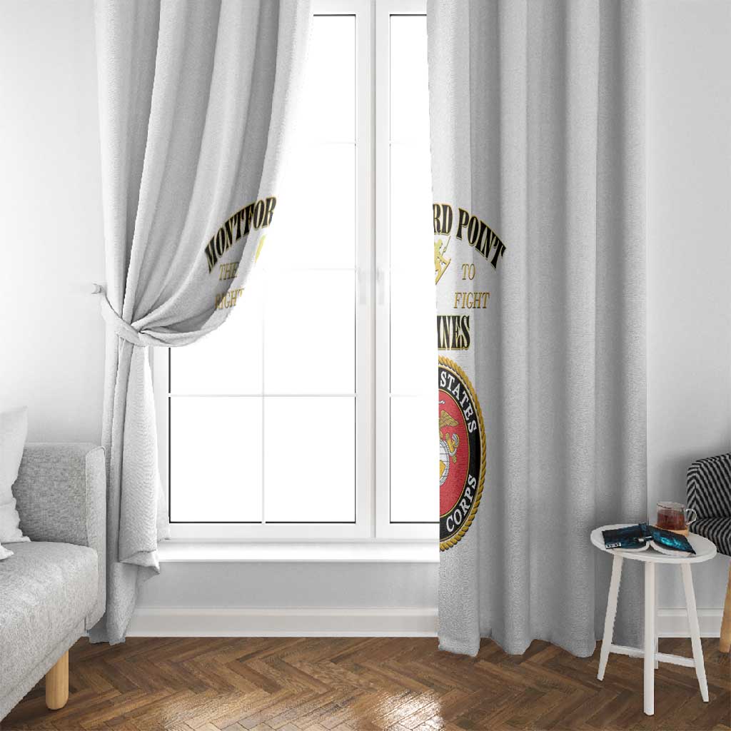 Montford Point Marines Window Curtain African American Heroes White - African Pride