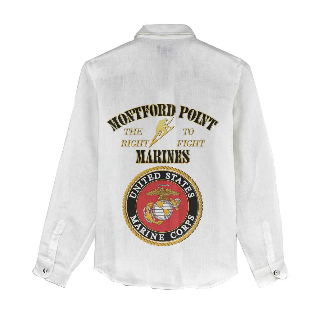 Montford Point Marines Women Casual Shirt African American Heroes White - African Pride