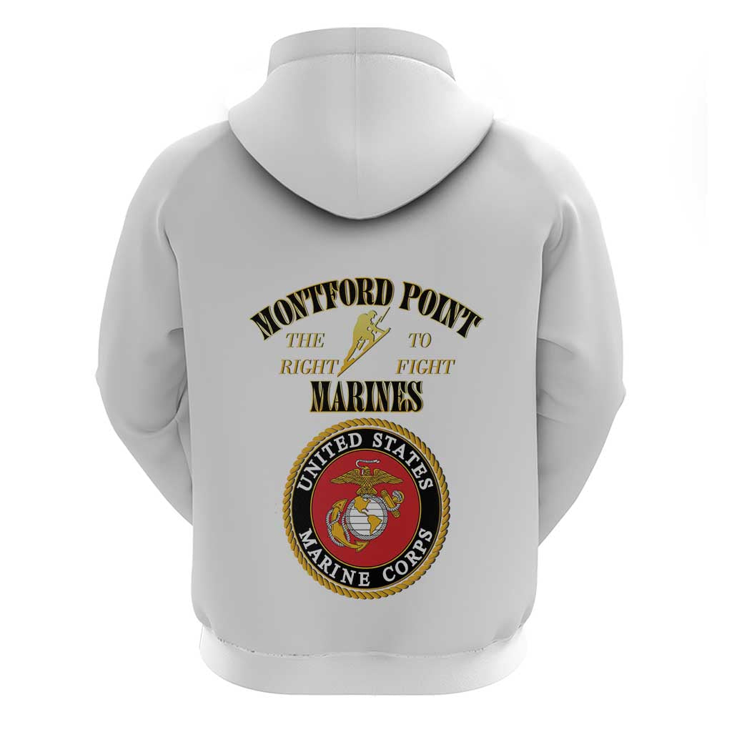 Montford Point Marines Zip Hoodie African American Heroes White - African Pride