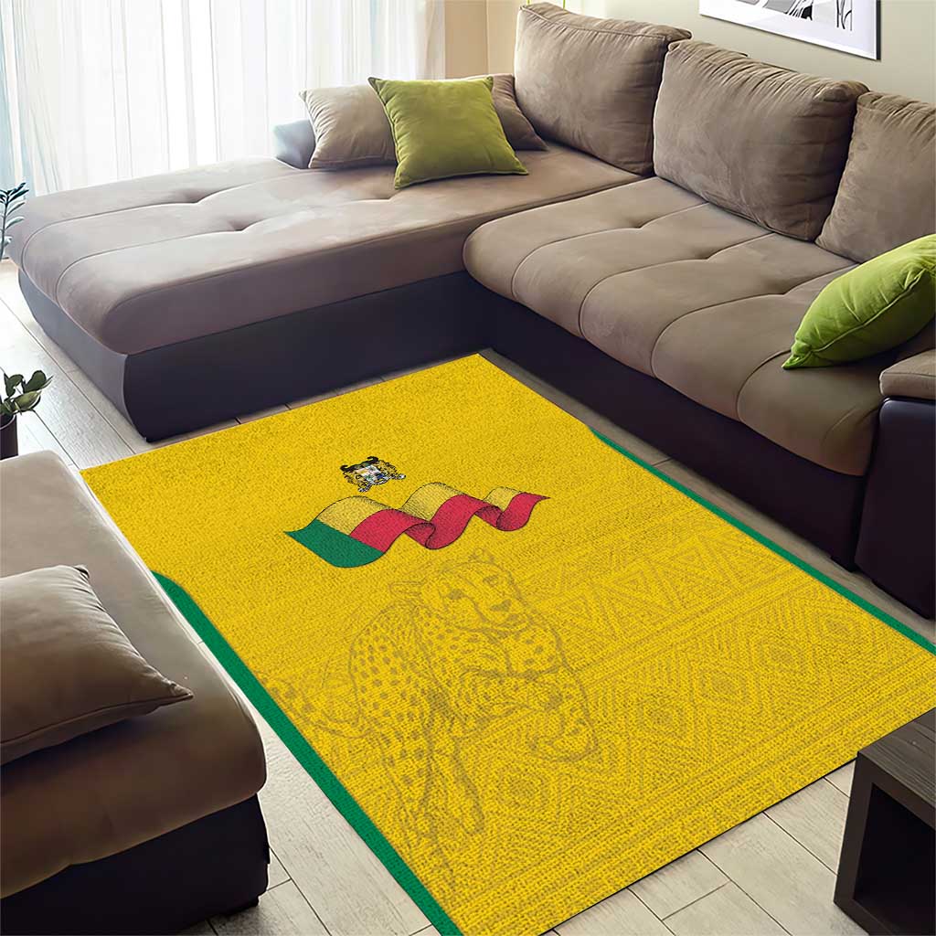 Afro Benin Football Area Rug Come On Les Guepards - African Pride