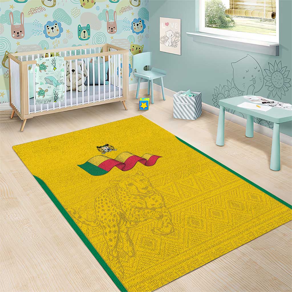 Afro Benin Football Area Rug Come On Les Guepards - African Pride