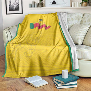 Afro Benin Football Blanket Come On Les Guepards - African Pride